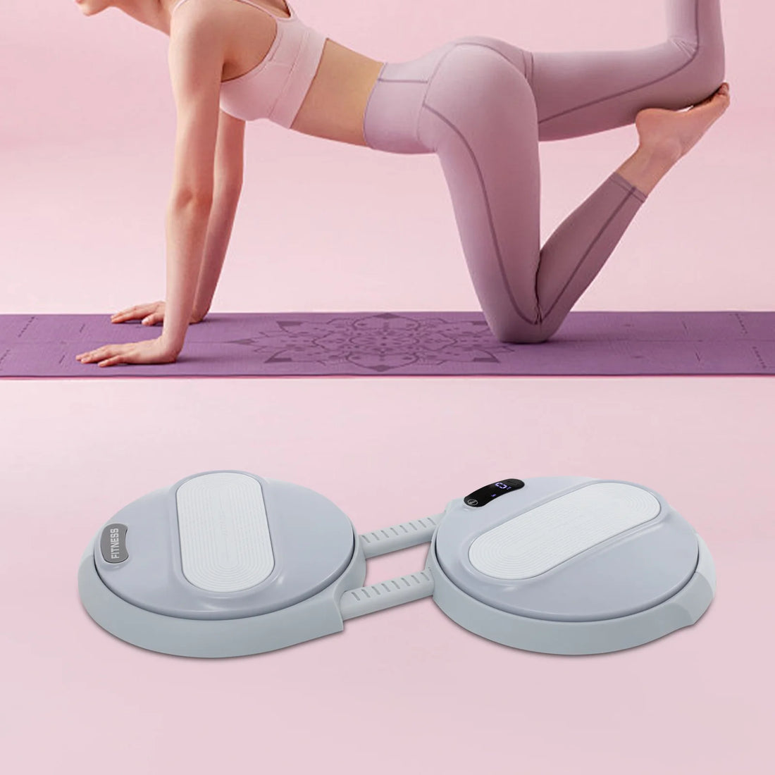 Waist Twister Board with Elastic Ropes – Standing Ab Exercise Tool