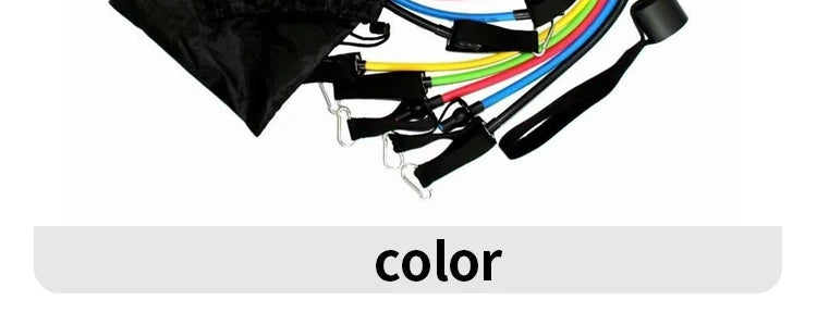 11PCS TPE Resistance Band Set with Handles and Door Anchor