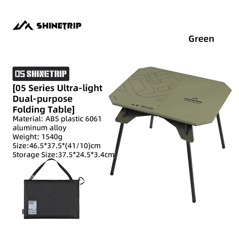ShineTrip 05 Ultralight Camping Table – Folding Dual-Purpose Portable Table
