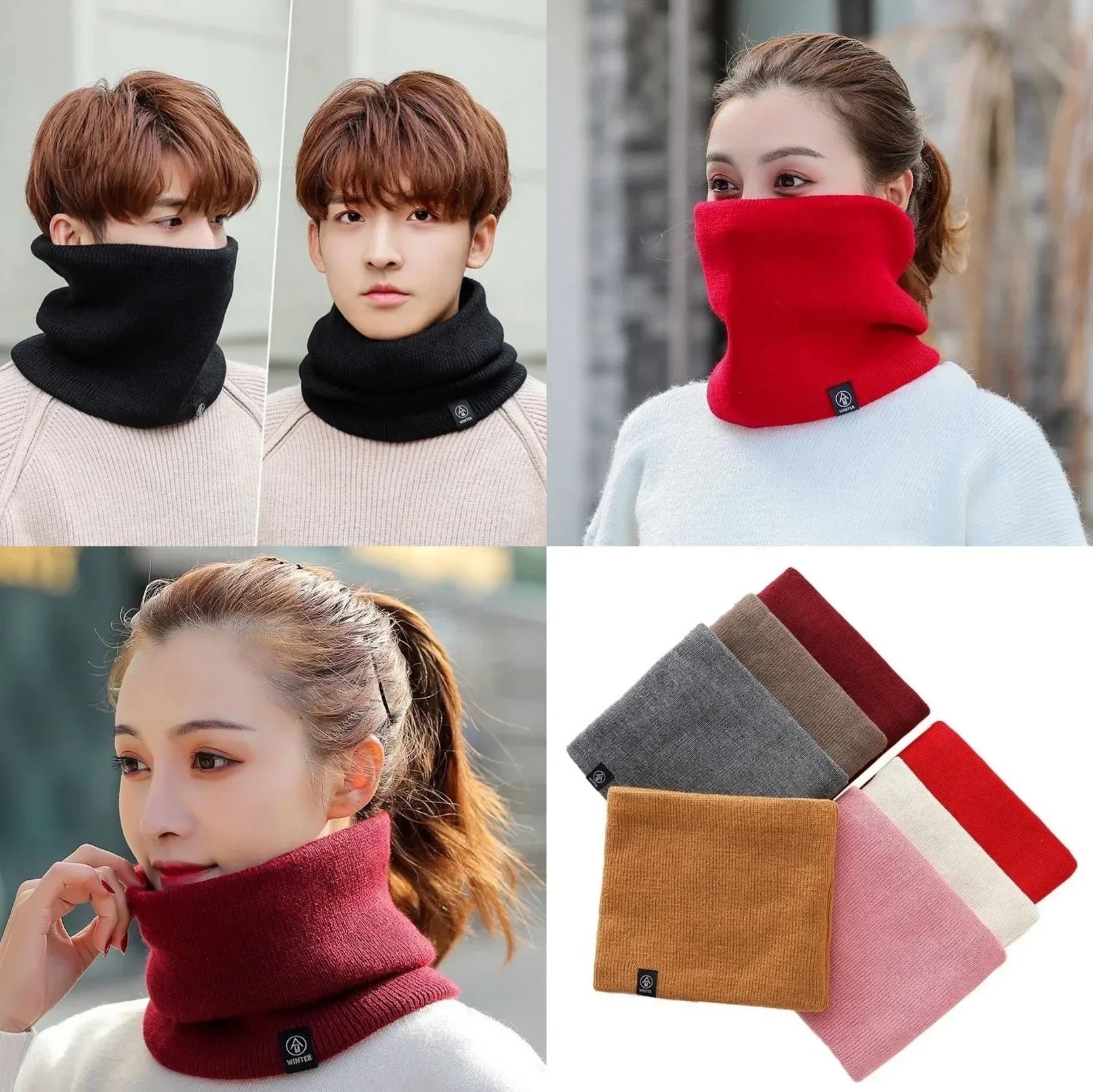 Soft Knitted Winter Neck Warmer for Men and Women
