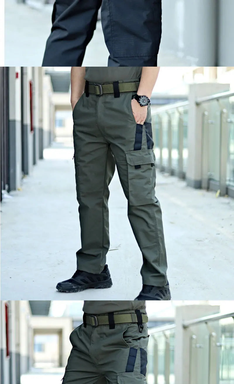 Men’s Tactical Cargo Work Pants Waterproof Outdoor Trousers