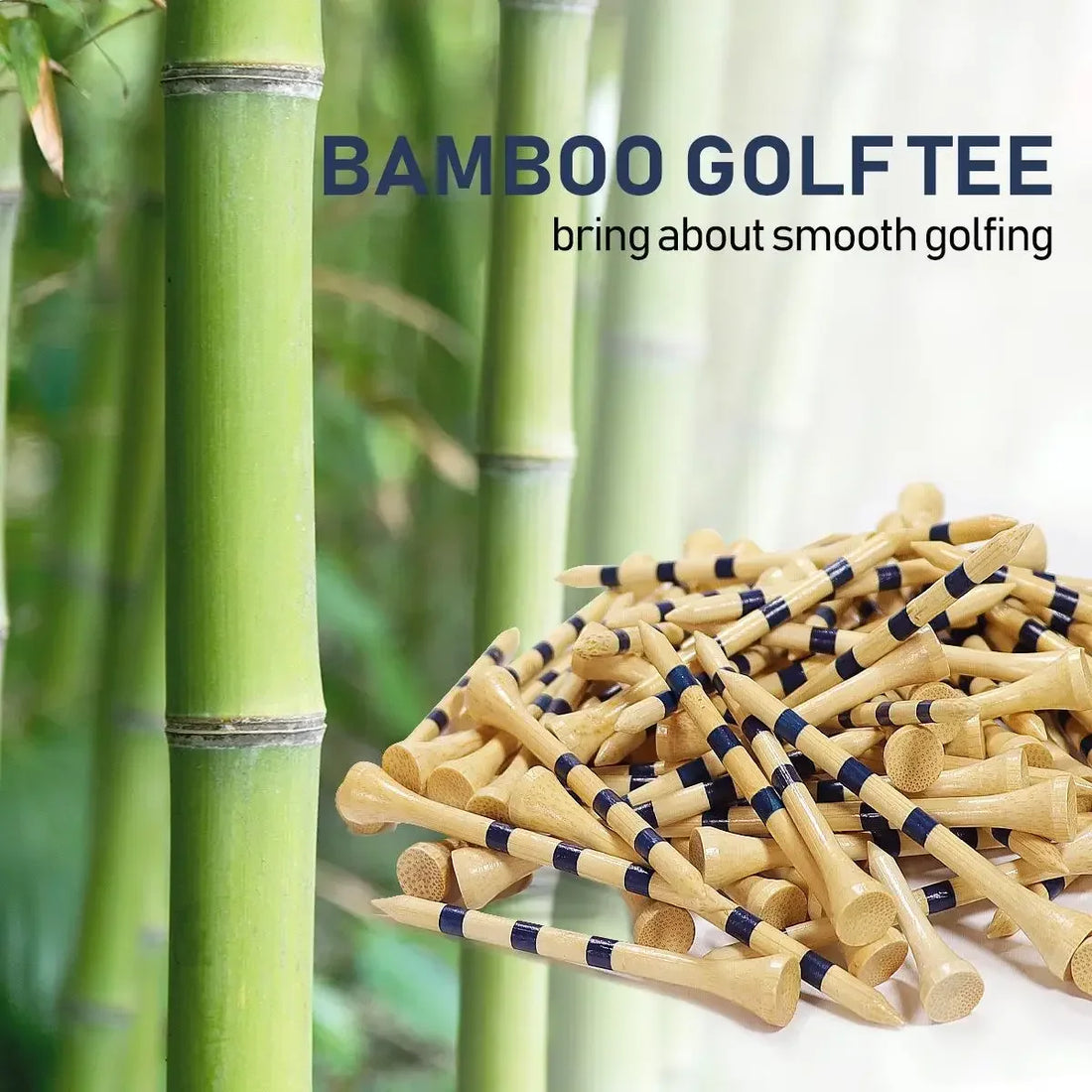 PGM 50pcs Durable Bamboo Golf Tees