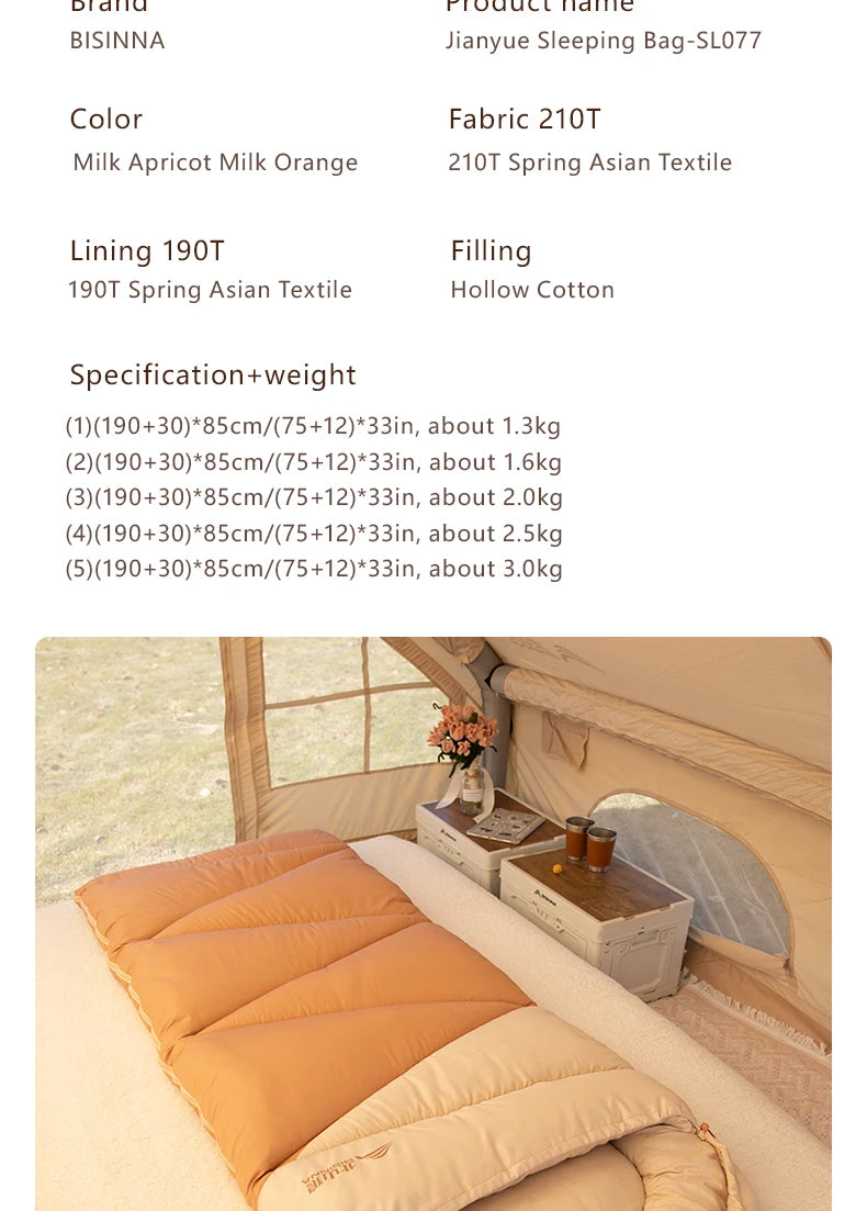 BISINNA Ultralight 4 Season Warm Camping Sleeping Bag