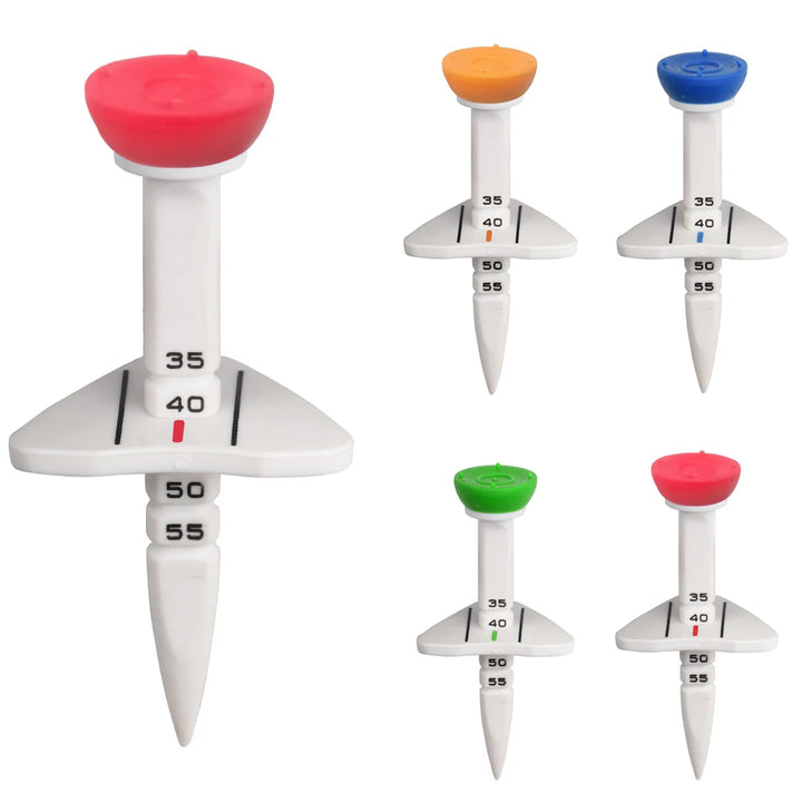 4pcs Adjustable-Height Golf Tees 33–55mm Training Accessories