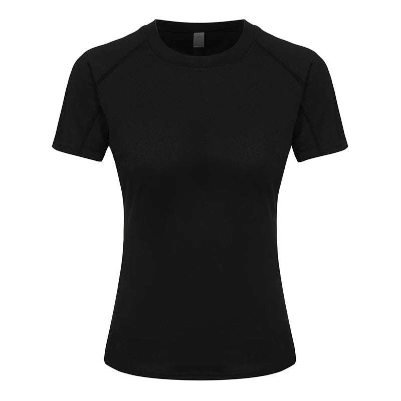 Women’s Compression Short Sleeve Athletic Quick-Dry Workout Shirt