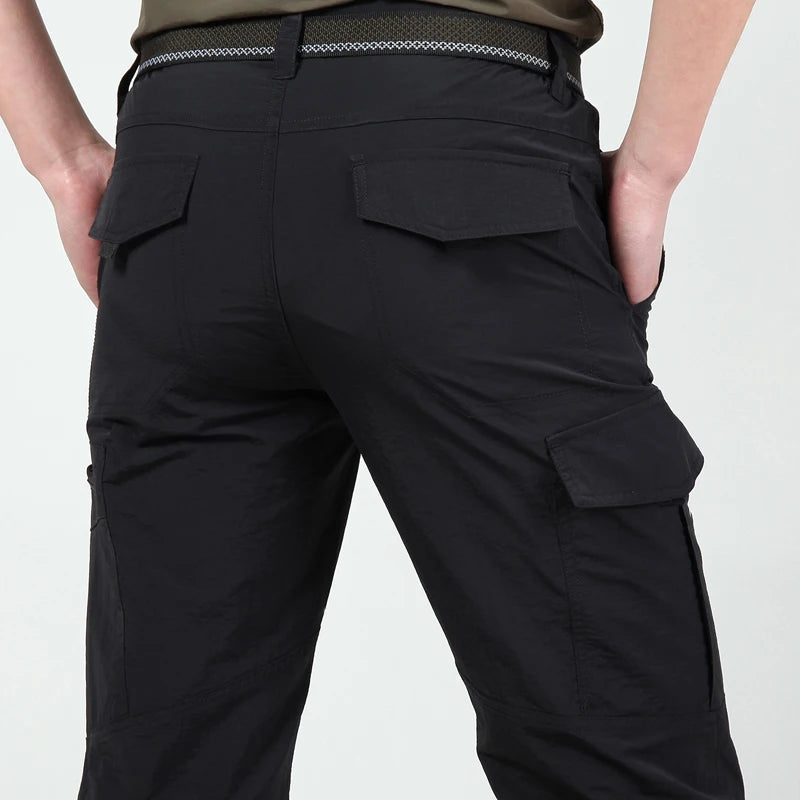 Men’s Summer Tactical Cargo Pants Lightweight Waterproof