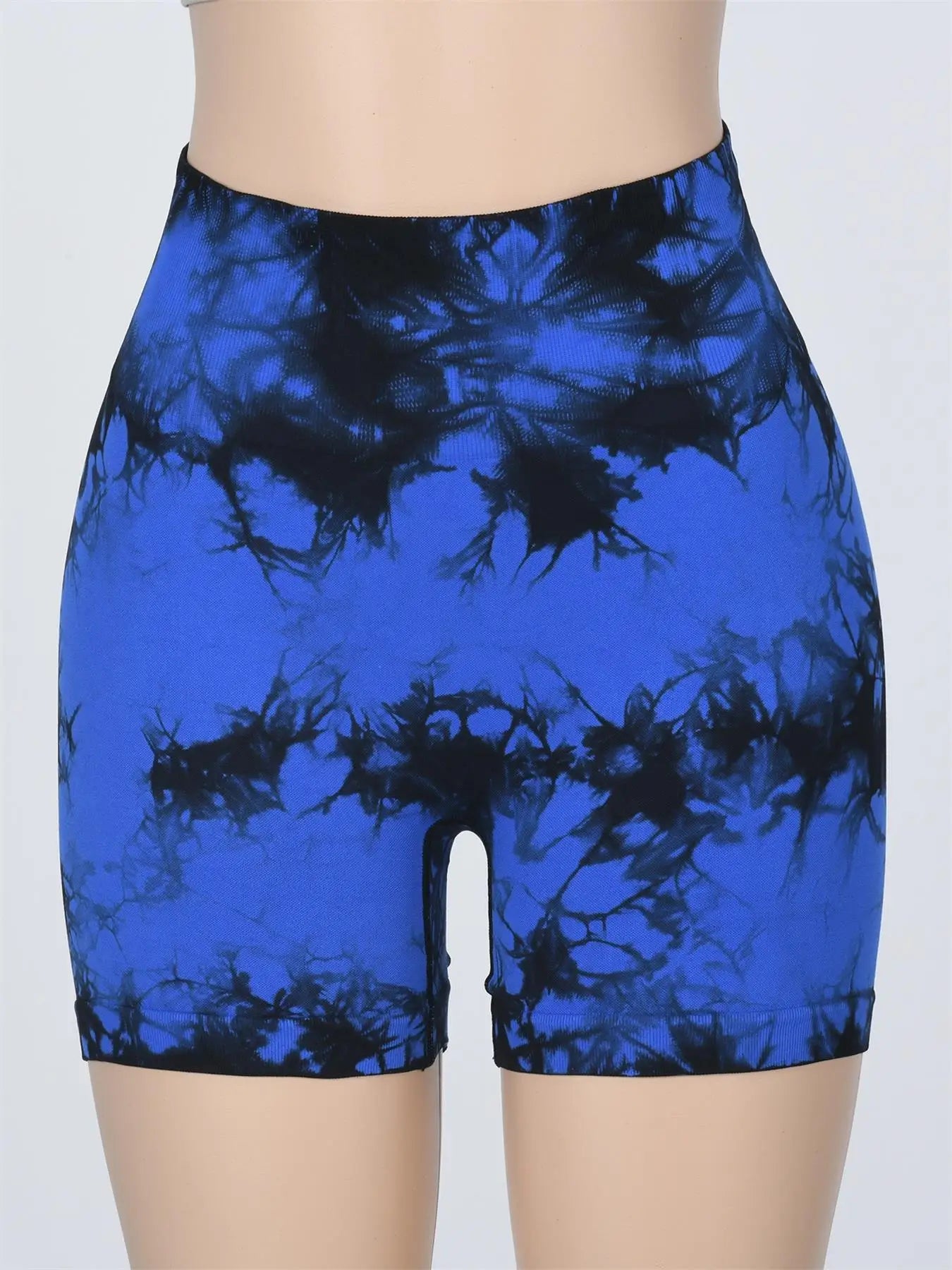Women’s Tie-Dye High Waist Ruched Sports Yoga Shorts