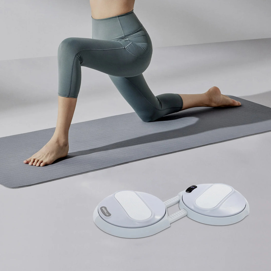 Waist Twister Board with Elastic Ropes – Standing Ab Exercise Tool