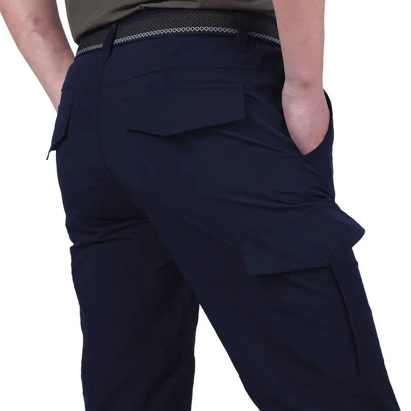 Men’s Summer Tactical Cargo Pants Lightweight Waterproof