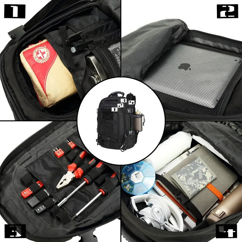 LQARMY 60L Tactical Military Backpack