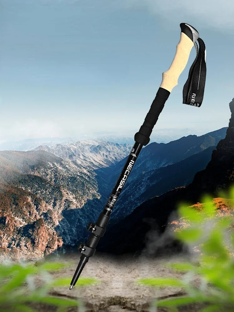 2PCS Ultralight Adjustable Trekking Poles with Quick Lock