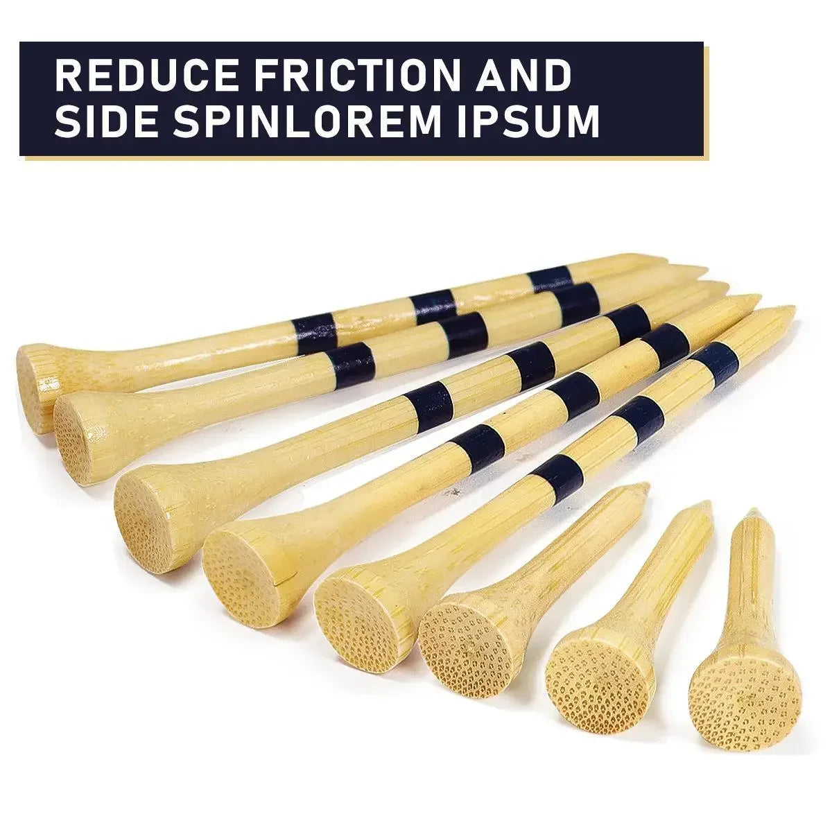 PGM 50pcs Durable Bamboo Golf Tees