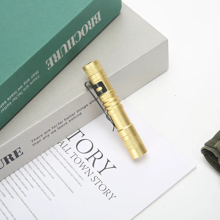 Mini LED Pen Flashlight Tactical Pocket Torch with Clip