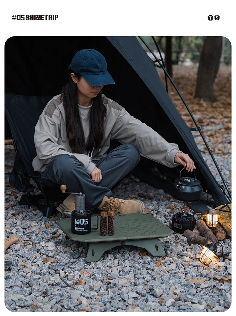 ShineTrip 05 Ultralight Camping Table – Folding Dual-Purpose Portable Table