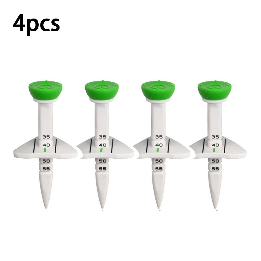 4pcs Adjustable-Height Golf Tees 33–55mm Training Accessories