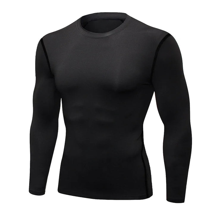 Men’s Long-Sleeve Thermal Underwear Fast-Dry Fitness Top