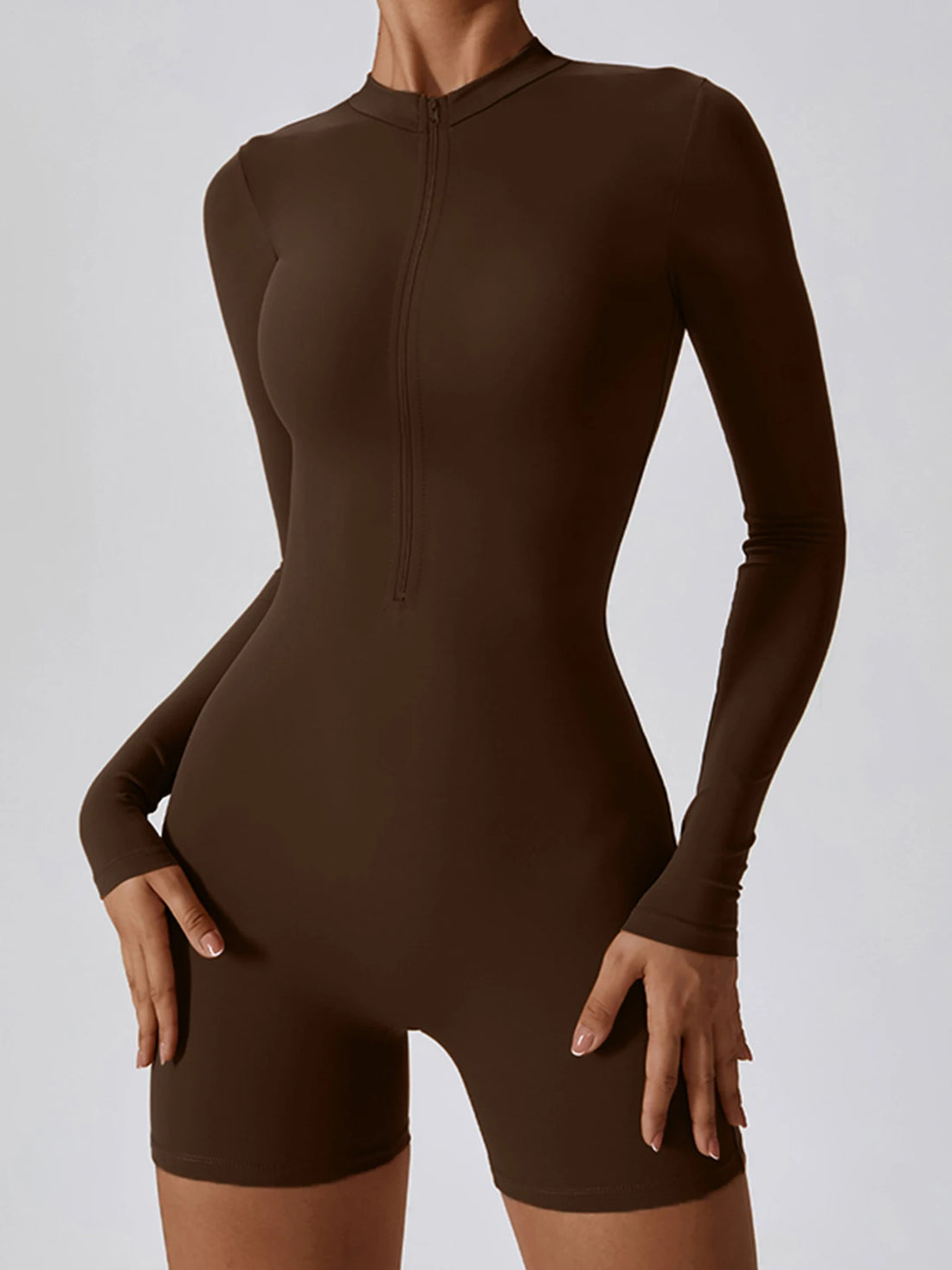 Women’s Summer Zipper Workout Jumpsuit Fitness Yoga Set