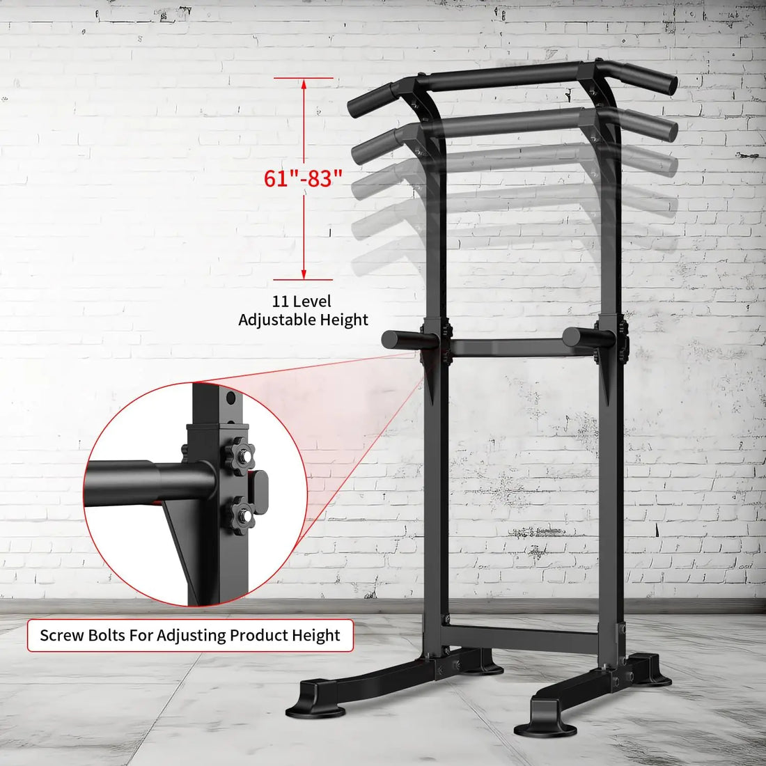 Adjustable Power Tower – Pull-Up, Dip & Chin-Up Station for Home Gym
