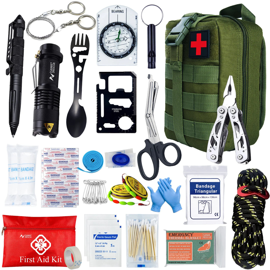 Survival First Aid Kit Molle Emergency Trauma Bag Outdoor Gear