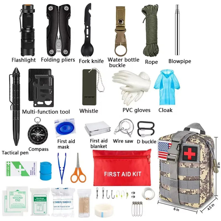 Survival First Aid Kit – Full Molle Emergency & Trauma Bag for Outdoors