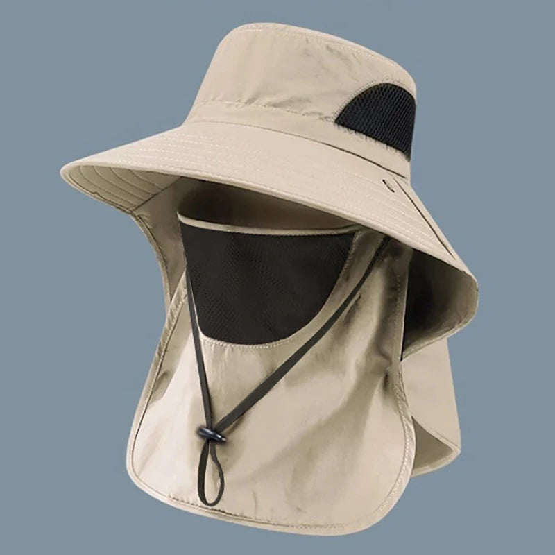 Summer UV Protection Sun Hat with Neck Flap for Outdoor Activities