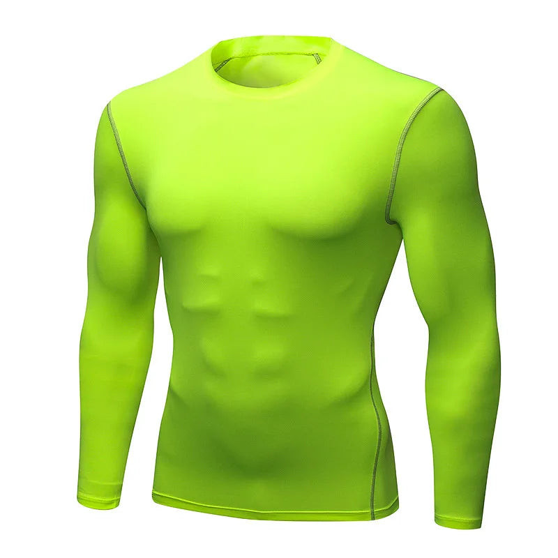 Men’s Long-Sleeve Thermal Underwear Fast-Dry Fitness Top