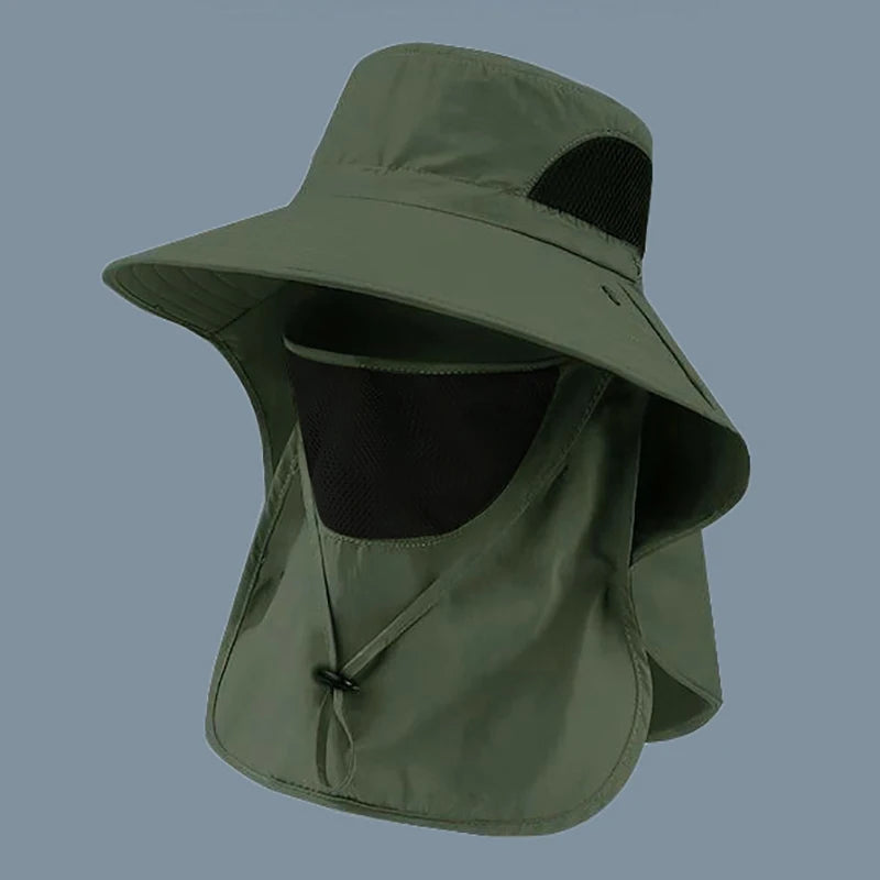 Summer UV Protection Sun Hat with Neck Flap for Outdoor Activities
