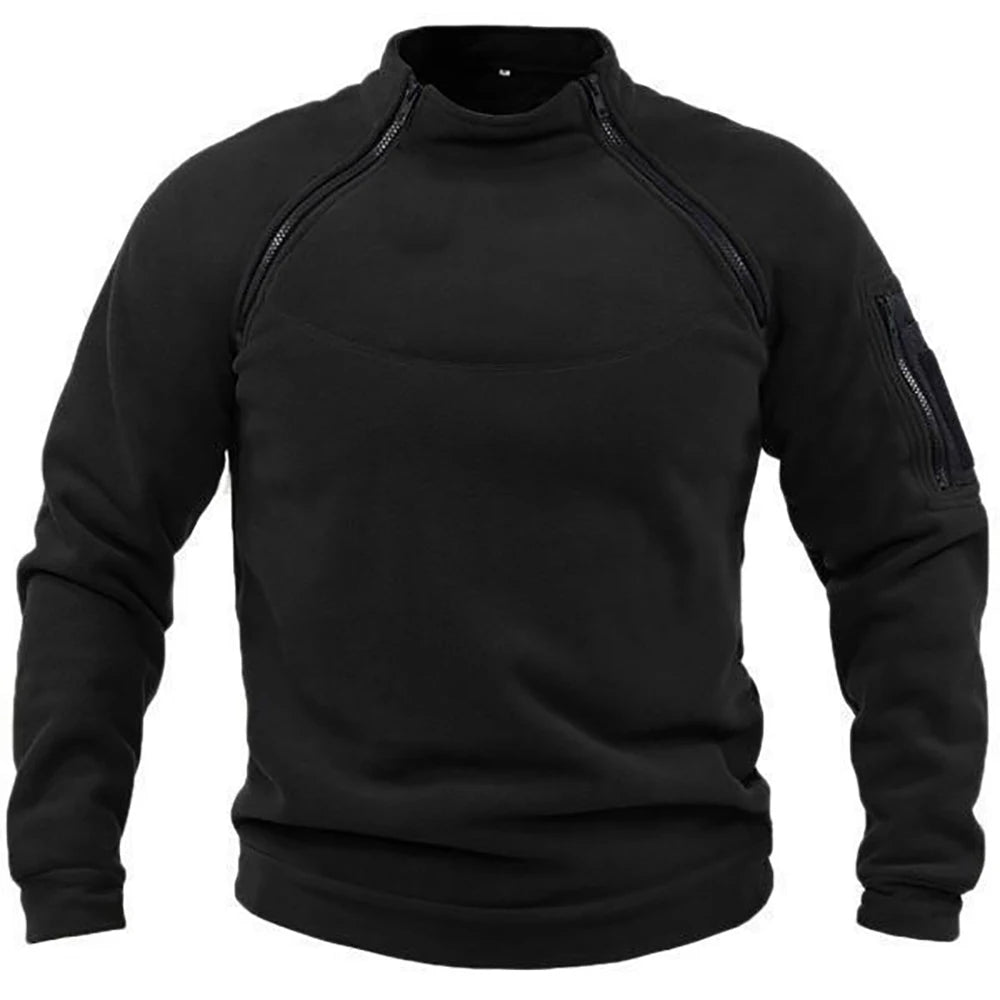 Men’s Tactical Fleece Jacket Windproof Thermal Hiking Coat
