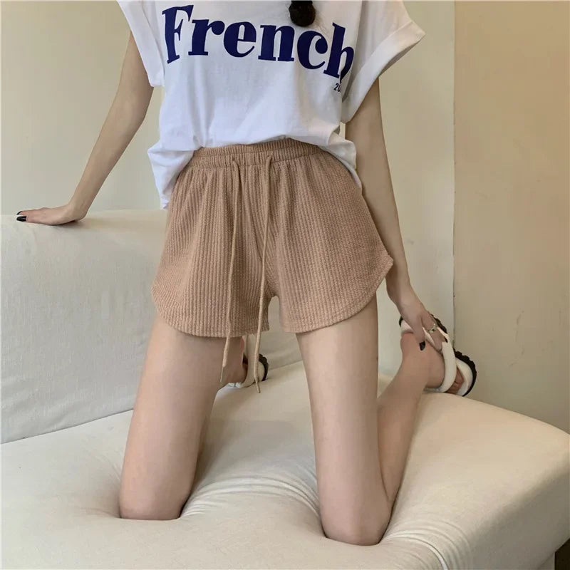 Women’s Yoga Shorts Loose Mid-Waist Breathable Wide-Leg