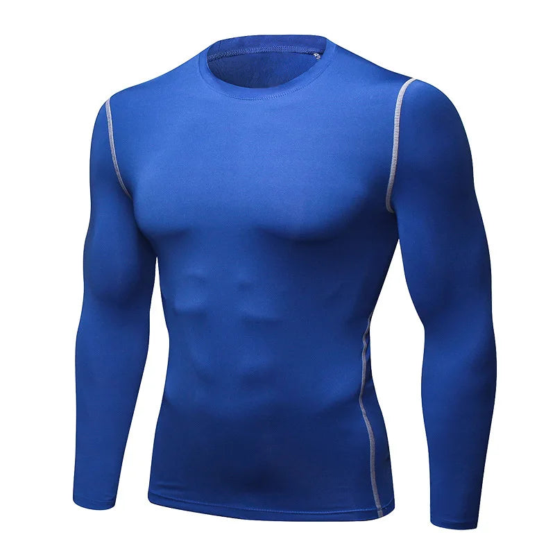 Men’s Long-Sleeve Thermal Underwear Fast-Dry Fitness Top