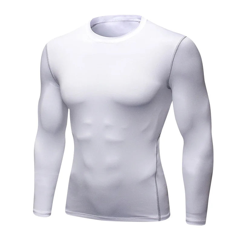 Men’s Long-Sleeve Thermal Underwear Fast-Dry Fitness Top
