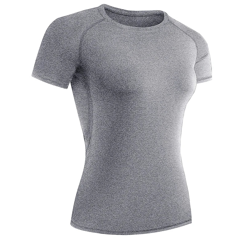 Women’s Compression Short Sleeve Athletic Quick-Dry Workout Shirt
