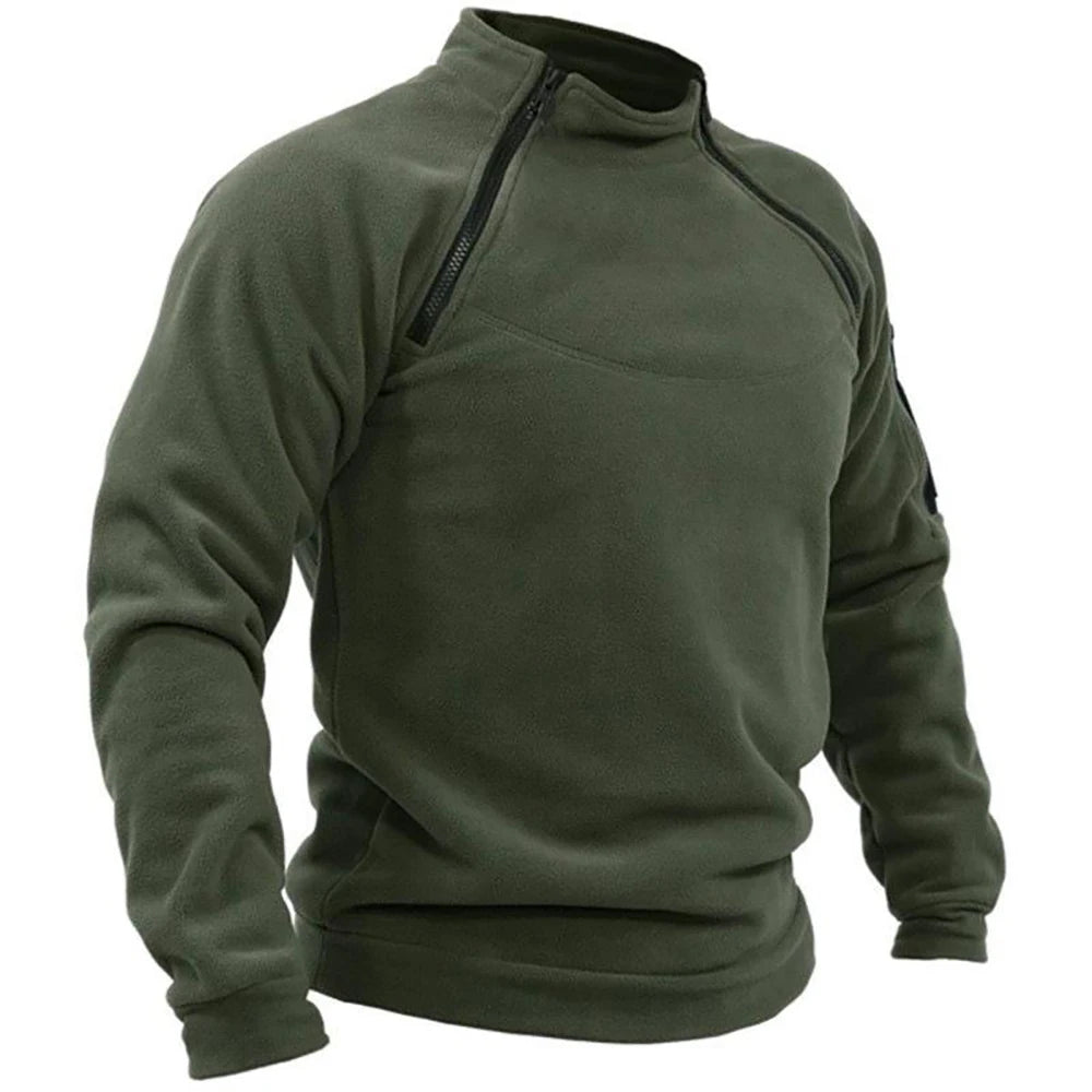 Men’s Tactical Fleece Jacket Windproof Thermal Hiking Coat
