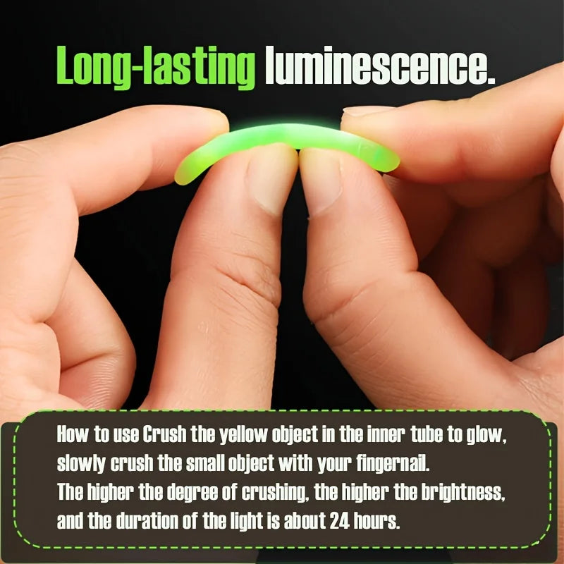 40pcs Night Fishing Luminous Stick Set with Glow Clips