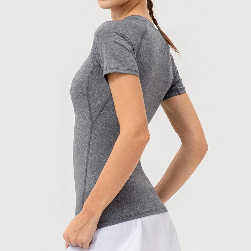 Women’s Compression Shirt Quick-Dry Athletic Workout Tee