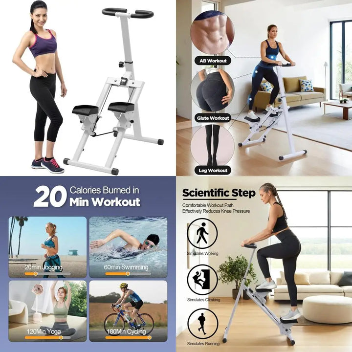 Adjustable Stair Stepper – Dual Hydraulic Stepper with Fitness Tracking