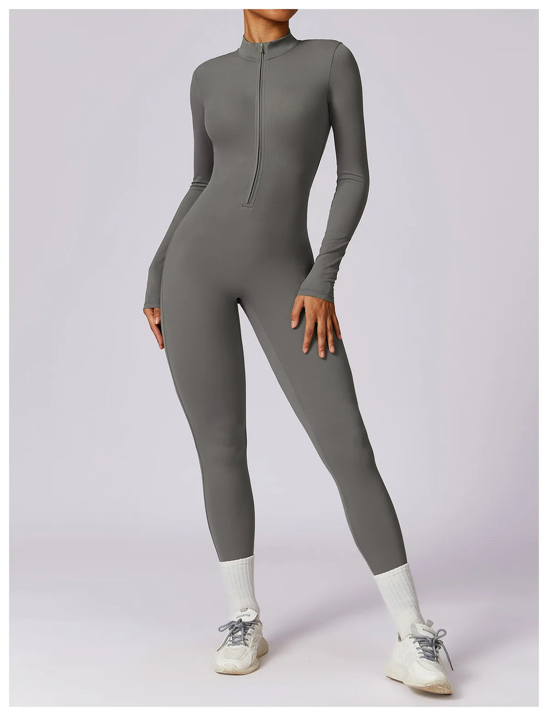 Women’s Summer Zipper Workout Jumpsuit Fitness Yoga Set
