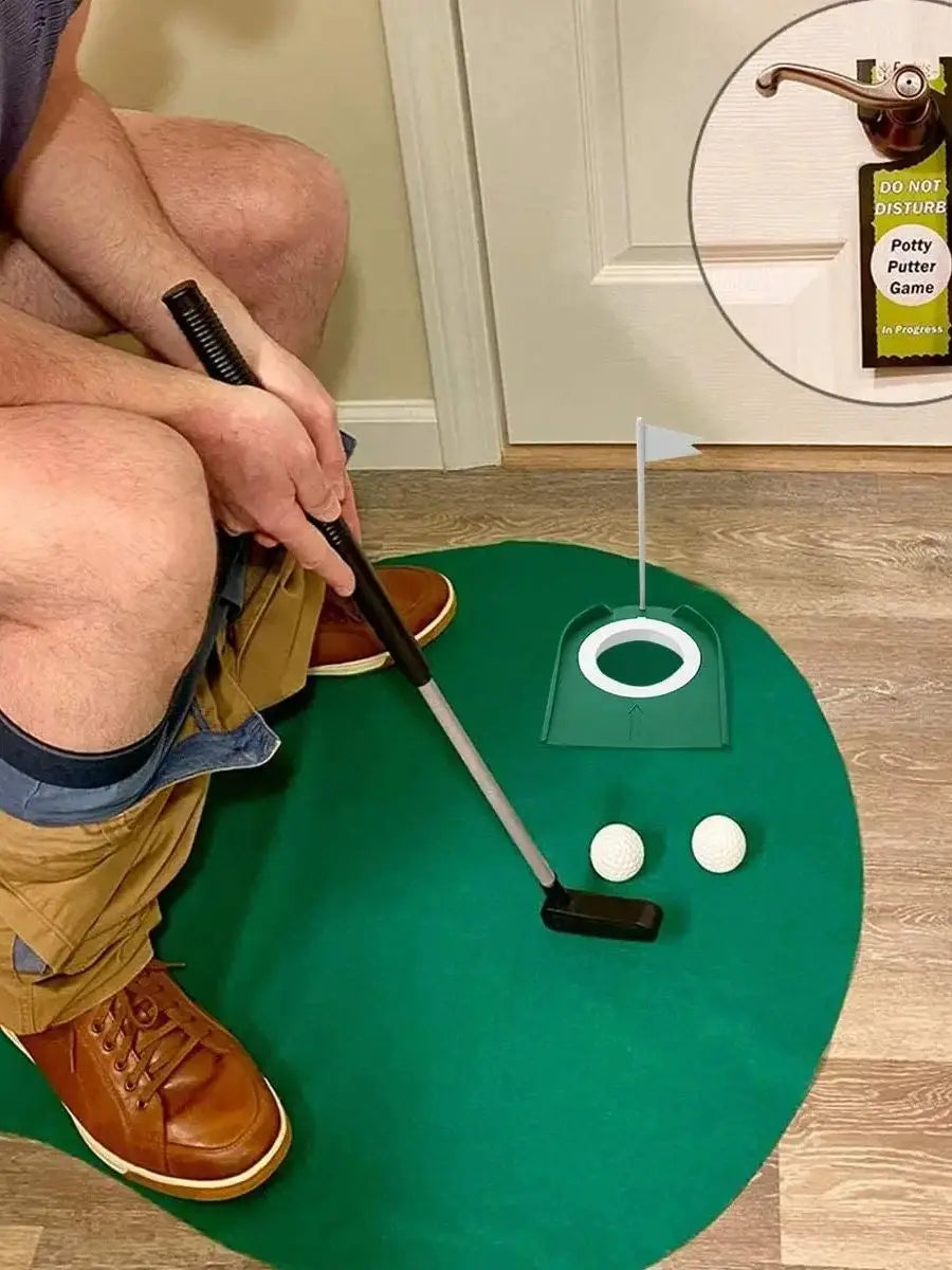 Indoor Golf Putting Trainer with Adjustable Hole & Flag