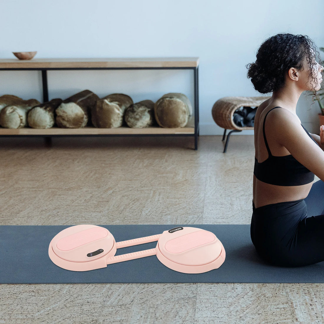 Waist Twister Board with Elastic Ropes – Standing Ab Exercise Tool