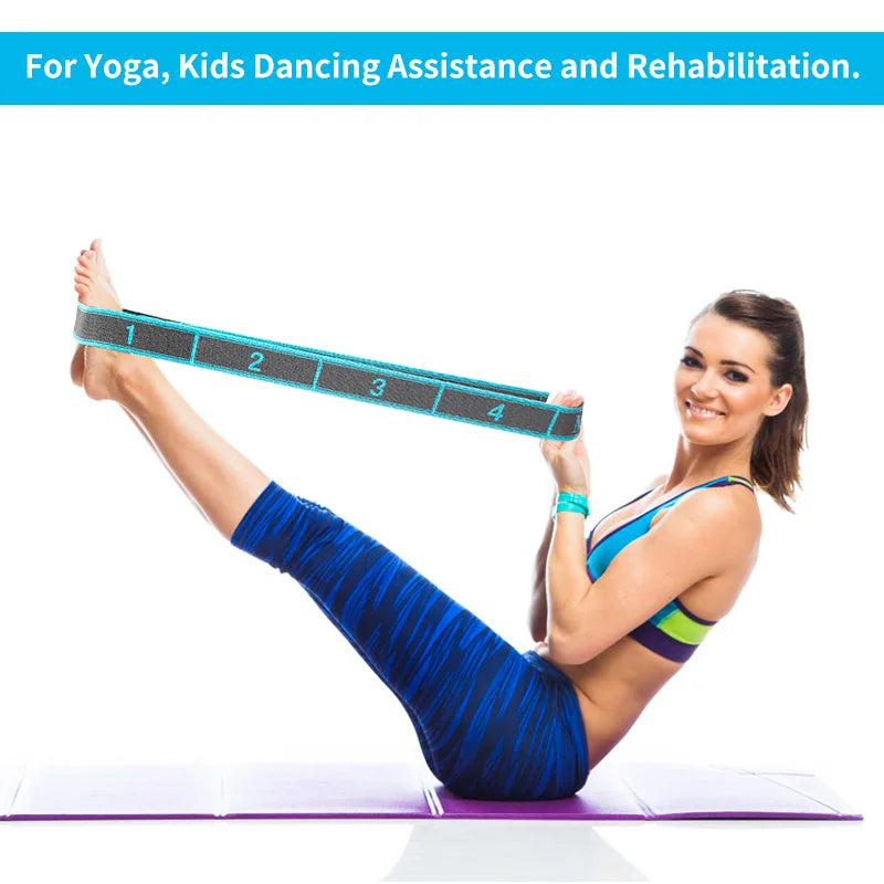 Elastic Yoga Stretch Strap with Loops – Ballet, Pilates & Gymnastics