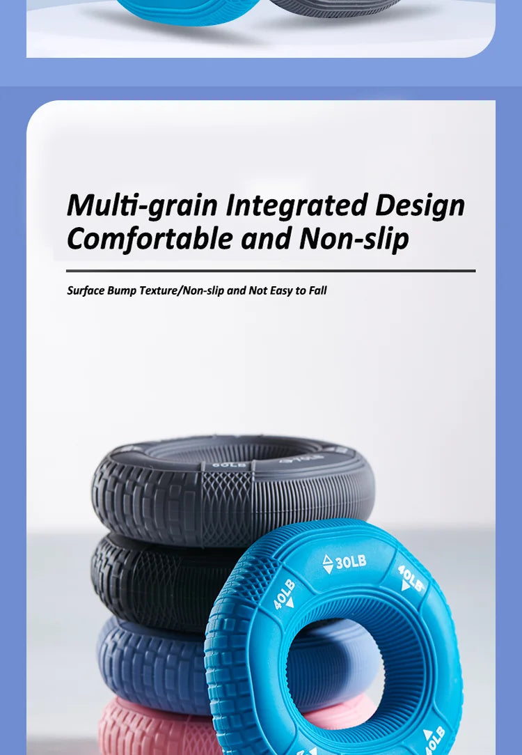 Silicone Adjustable Hand Grip Trainer 20–90LB Forearm & Finger Strengthener