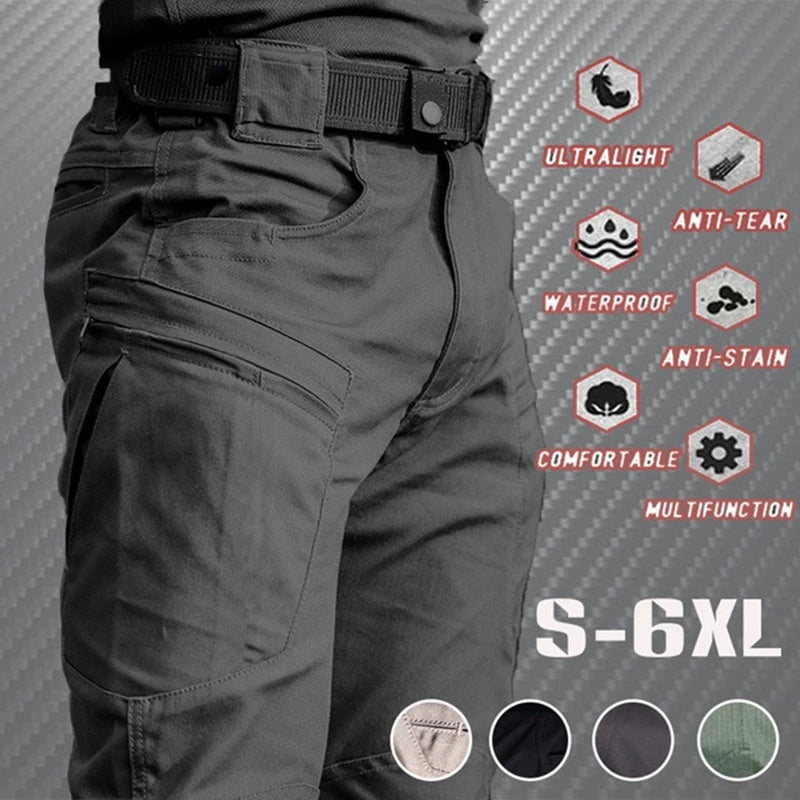Men’s Summer Tactical Cargo Pants Lightweight Waterproof