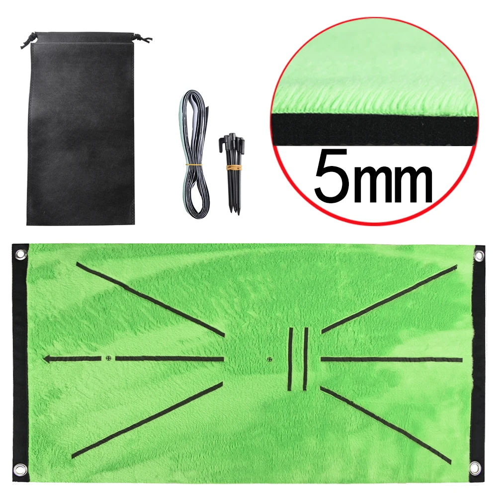Golf Swing Training Mat with Impact Trace Direction Pad