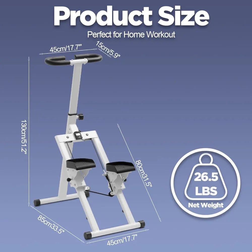 Adjustable Stair Stepper – Dual Hydraulic Stepper with Fitness Tracking