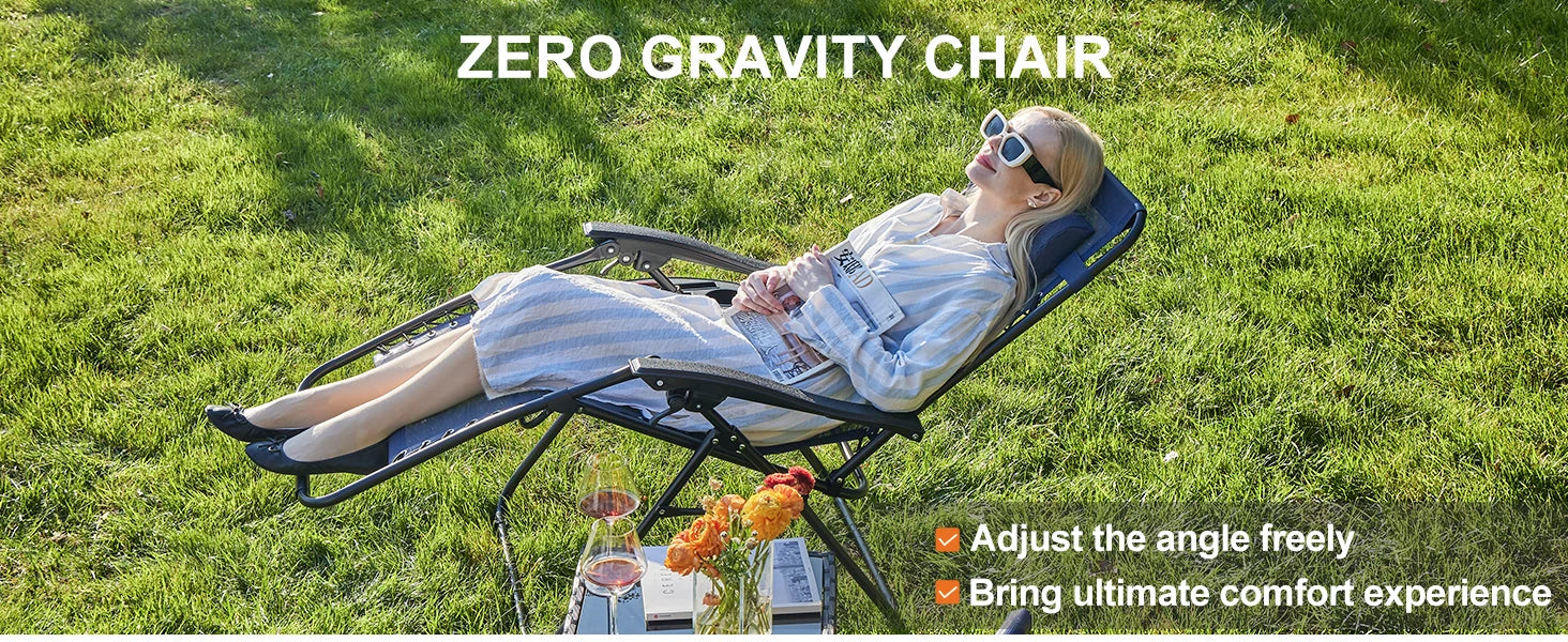 JHK Zero Gravity Recliner Chairs Set of 2 with Cup Holders