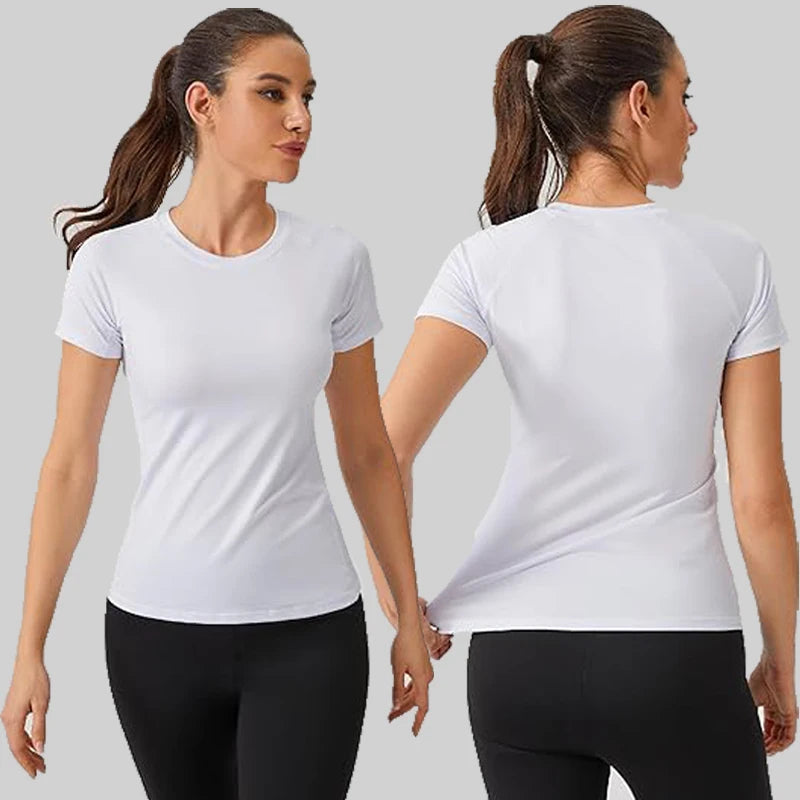 Women’s Compression Short Sleeve Athletic Quick-Dry Workout Shirt