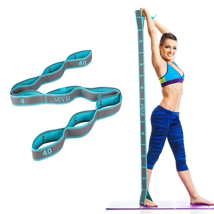 Elastic Yoga Stretch Strap with Loops – Ballet, Pilates & Gymnastics