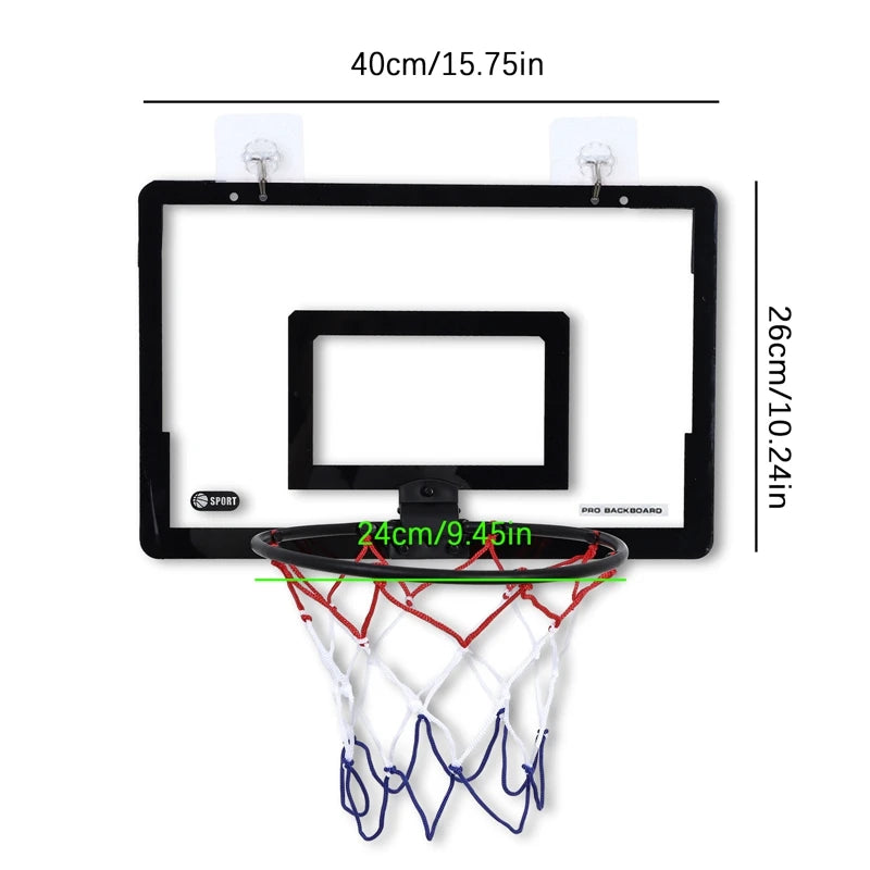 Mini Basketball Hoop Indoor Door/Wall Mounted Game Set
