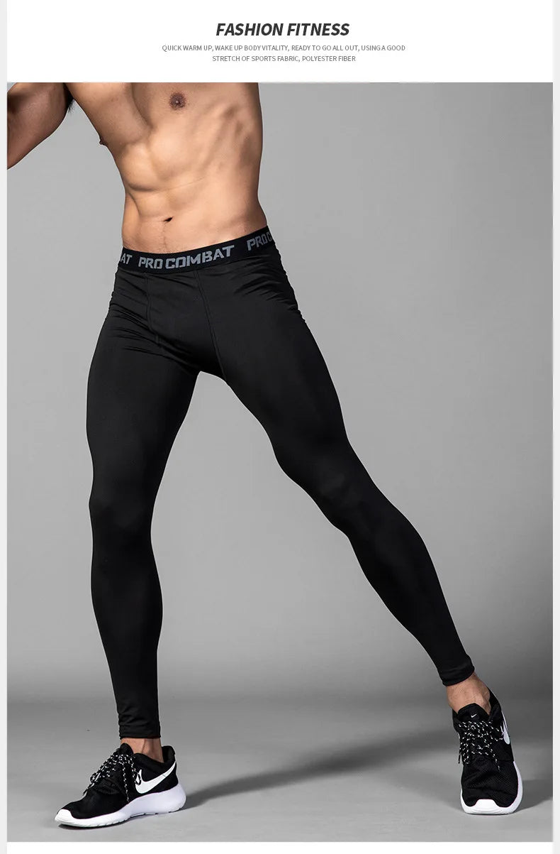 Men’s Warm Compression Leggings Dry Fit Running & Training Pants