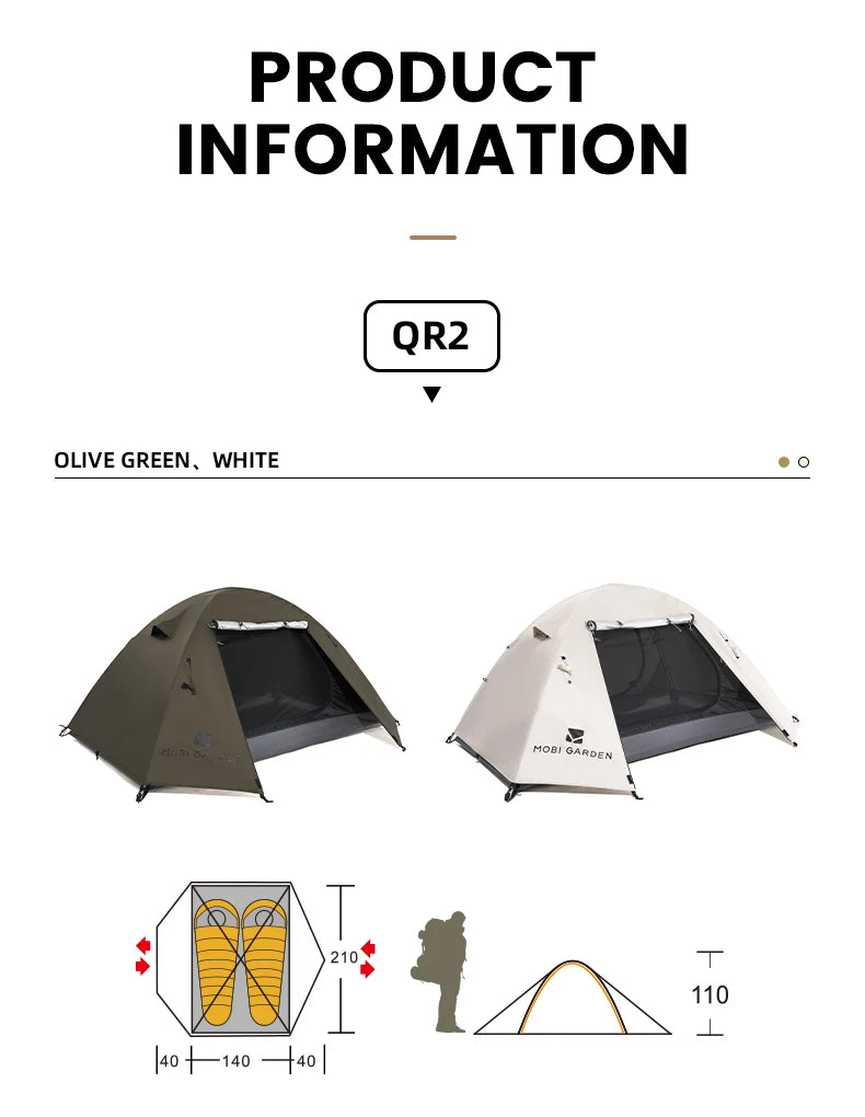 MOBI GARDEN Camping Tent – Waterproof, Sun-Protected & Easy Setup